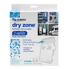airBOSS Dry Zone Refillable Dehumidifier  Fresh Linen Scent – 2 Refills (4) - B073HFVXPK